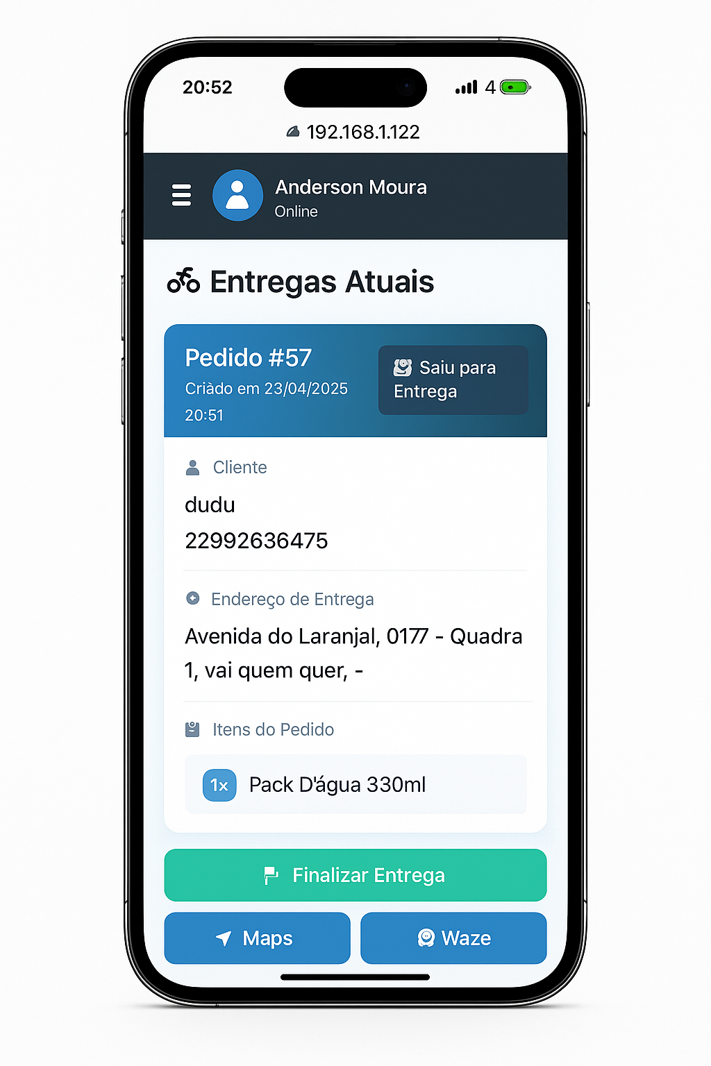 App do Entregador
